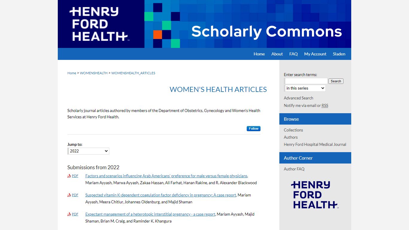 Women's Health Articles - Henry Ford Health System